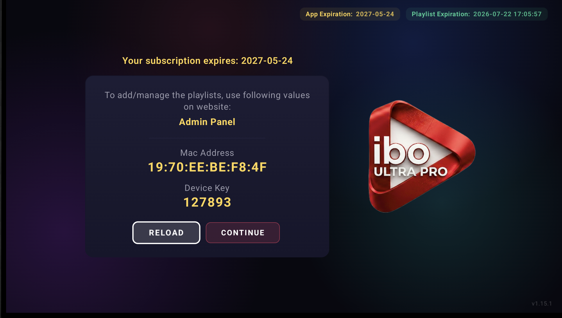 Sign in with your device info
